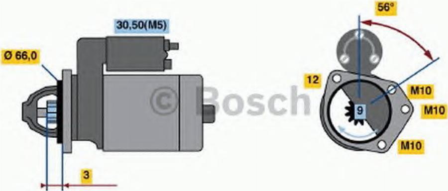 BOSCH 0 001 106 024 - Motorino d'avviamento www.autoricambit.com