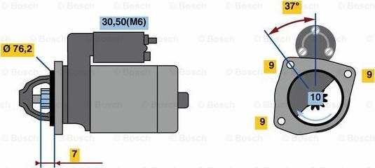 BOSCH 0 001 108 450 - Motorino d'avviamento www.autoricambit.com