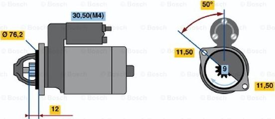 BOSCH 0 001 108 098 - Motorino d'avviamento www.autoricambit.com