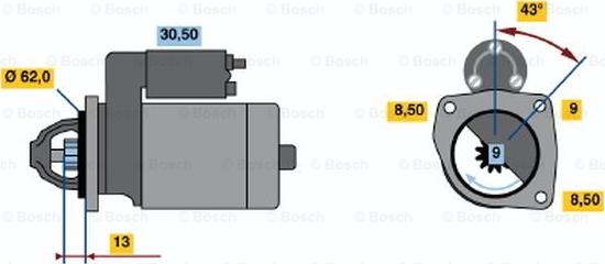 BOSCH 0 001 108 081 - Motorino d'avviamento www.autoricambit.com