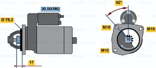 BOSCH 0 001 108 140 - Motorino d'avviamento www.autoricambit.com