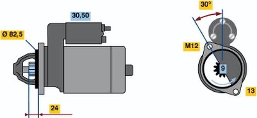 BOSCH 0 001 108 147 - Motorino d'avviamento www.autoricambit.com