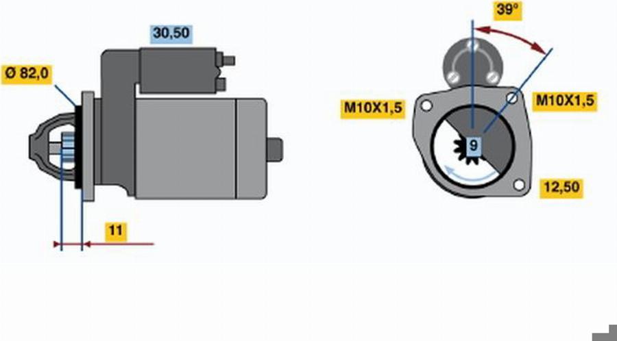 BOSCH 0001108160 - Motorino d'avviamento www.autoricambit.com