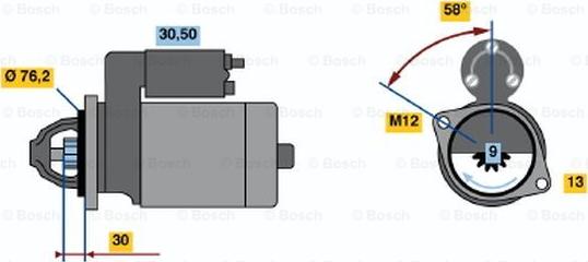 BOSCH 0 001 108 113 - Motorino d'avviamento www.autoricambit.com