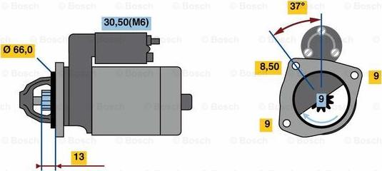 BOSCH 0 001 107 490 - Motorino d'avviamento www.autoricambit.com