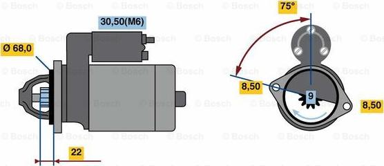 BOSCH 0 001 107 492 - Motorino d'avviamento www.autoricambit.com