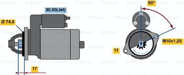 BOSCH 0 001 107 448 - Motorino d'avviamento www.autoricambit.com