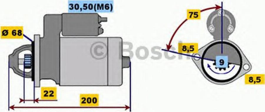 BOSCH 0001107408 - Motorino d'avviamento www.autoricambit.com