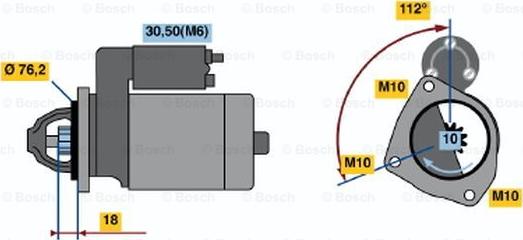 BOSCH 0 001 107 501 - Motorino d'avviamento www.autoricambit.com