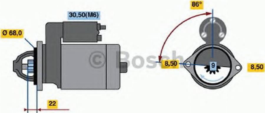 BOSCH 0001107098 - Motorino d'avviamento www.autoricambit.com