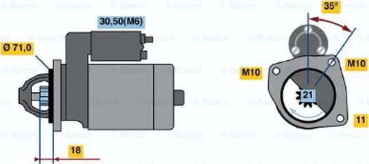 BOSCH 0 001 107 082 - Motorino d'avviamento www.autoricambit.com