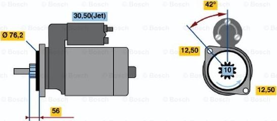 BOSCH 0 001 107 022 - Motorino d'avviamento www.autoricambit.com