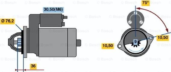 BOSCH 0 001 110 047 - Motorino d'avviamento www.autoricambit.com