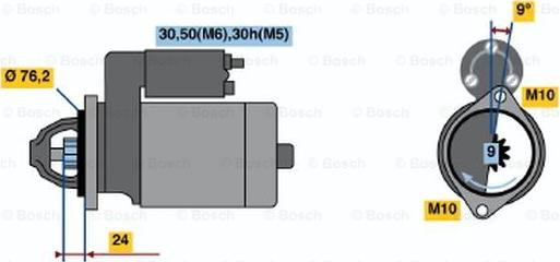 BOSCH 0 001 110 072 - Motorino d'avviamento www.autoricambit.com