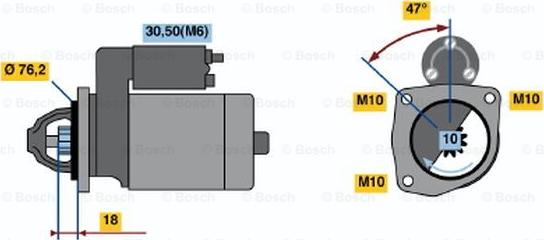 BOSCH 0 001 110 104 - Motorino d'avviamento www.autoricambit.com