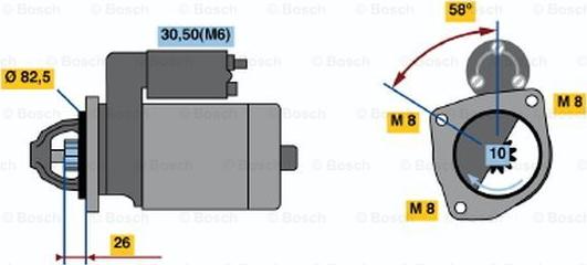 BOSCH 0 001 110 125 - Motorino d'avviamento www.autoricambit.com