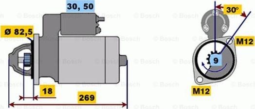 BOSCH 0 001 110 128 - Motorino d'avviamento www.autoricambit.com