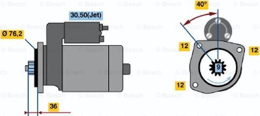 BOSCH 0 001 125 035 - Motorino d'avviamento www.autoricambit.com