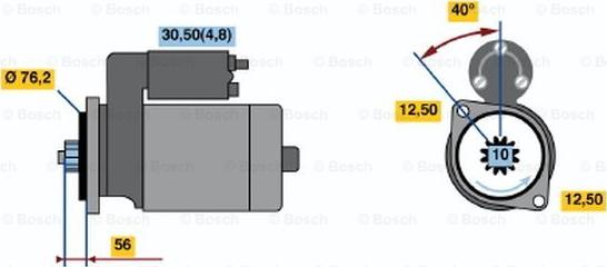 BOSCH 0 001 120 406 - Motorino d'avviamento www.autoricambit.com