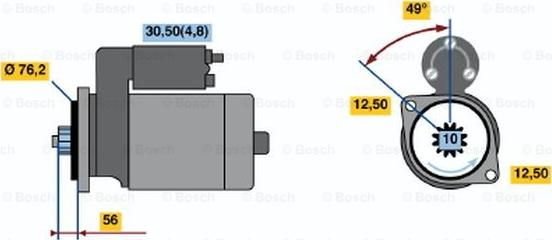 BOSCH 0 001 120 408 - Motorino d'avviamento www.autoricambit.com