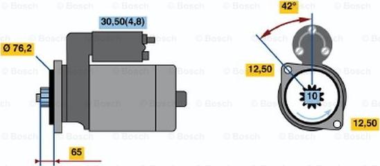 BOSCH 0 001 122 402 - Motorino d'avviamento www.autoricambit.com