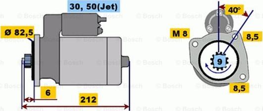 BOSCH 0 001 121 001 - Motorino d'avviamento www.autoricambit.com