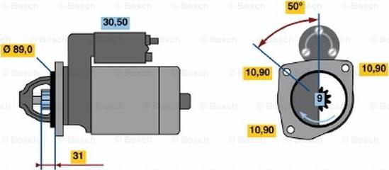 BOSCH 0 001 365 004 - Motorino d'avviamento www.autoricambit.com