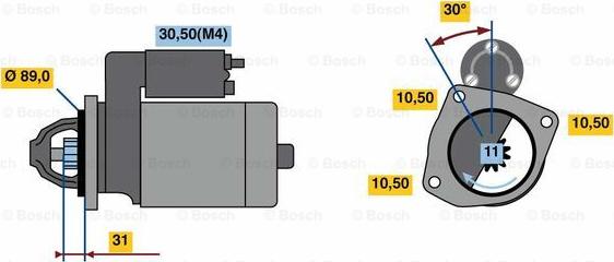 BOSCH 0 001 368 056 - Motorino d'avviamento www.autoricambit.com