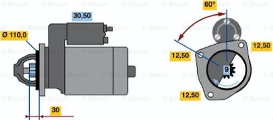 BOSCH 0 001 368 019 - Motorino d'avviamento www.autoricambit.com