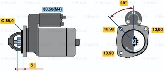 BOSCH 0 001 368 010 - Motorino d'avviamento www.autoricambit.com