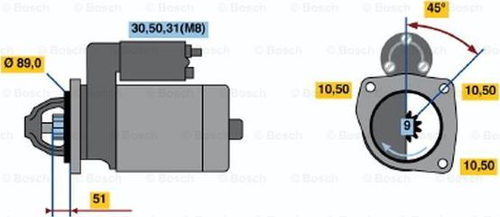 BOSCH 0 001 368 017 - Motorino d'avviamento www.autoricambit.com