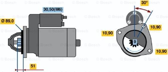 BOSCH 0 001 368 309 - Motorino d'avviamento www.autoricambit.com