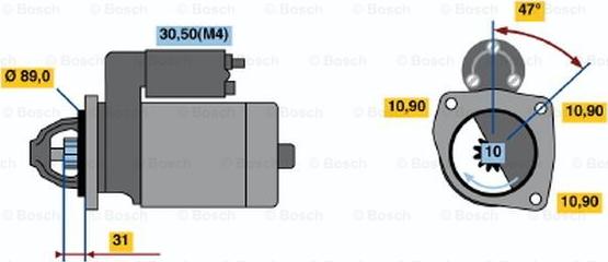 BOSCH 0 001 368 311 - Motorino d'avviamento www.autoricambit.com