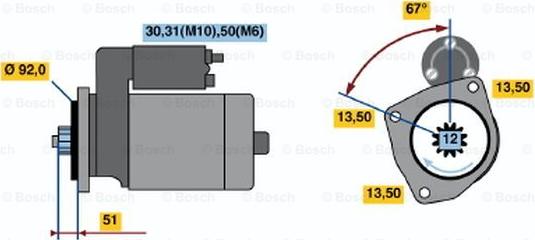 BOSCH 0 001 330 004 - Motorino d'avviamento www.autoricambit.com