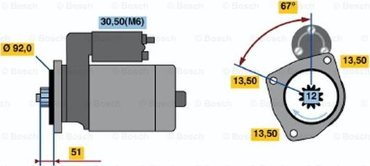 BOSCH 0 001 330 008 - Motorino d'avviamento www.autoricambit.com