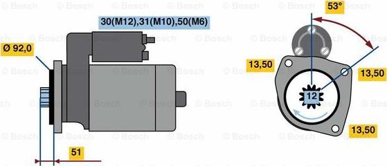 BOSCH 0 001 330 016 - Motorino d'avviamento www.autoricambit.com