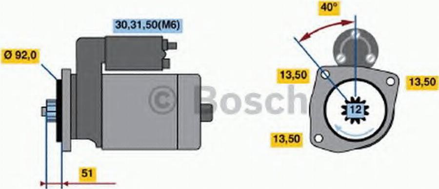 BOSCH 0001330011 - Motorino d'avviamento www.autoricambit.com