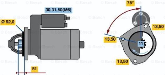 BOSCH 0 001 371 012 - Motorino d'avviamento www.autoricambit.com