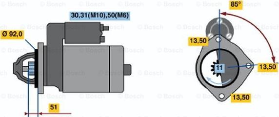 BOSCH 0 001 371 017 - Motorino d'avviamento www.autoricambit.com