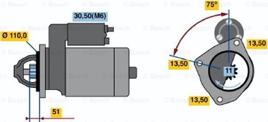 BOSCH 0 001 372 007 - Motorino d'avviamento www.autoricambit.com