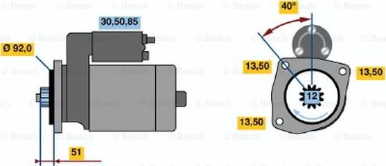 BOSCH 0 001 241 009 - Motorino d'avviamento www.autoricambit.com