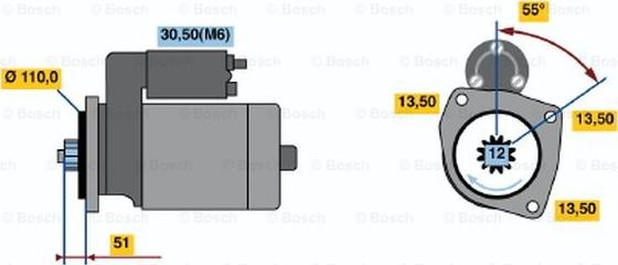 BOSCH 0 001 241 007 - Motorino d'avviamento www.autoricambit.com