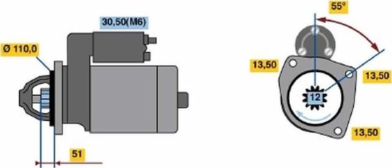 BOSCH 0 001 241 019 - Motorino d'avviamento www.autoricambit.com