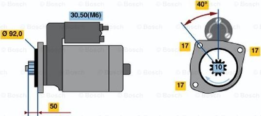 BOSCH 0 001 241 016 - Motorino d'avviamento www.autoricambit.com