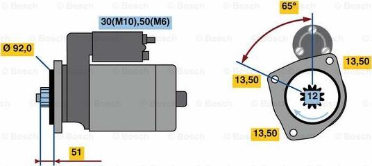 BOSCH 0 001 261 026 - Motorino d'avviamento www.autoricambit.com