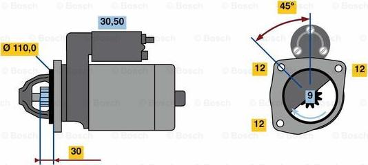 BOSCH 0 001 262 008 - Motorino d'avviamento www.autoricambit.com