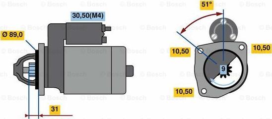 BOSCH 0 001 263 008 - Motorino d'avviamento www.autoricambit.com