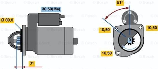 BOSCH 0 001 231 005 - Motorino d'avviamento www.autoricambit.com