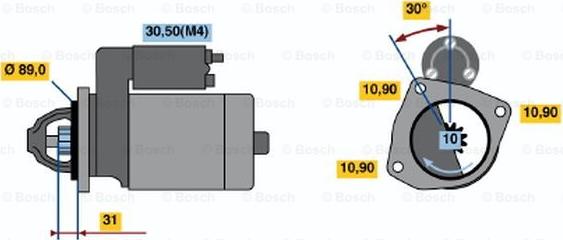 BOSCH 0 001 231 008 - Motorino d'avviamento www.autoricambit.com