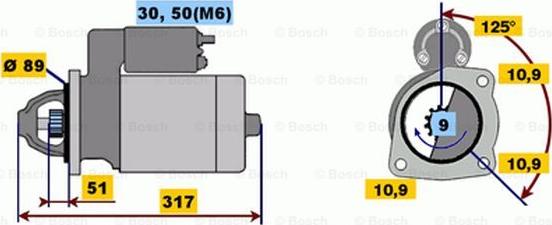 BOSCH 0 001 231 002 - Motorino d'avviamento www.autoricambit.com